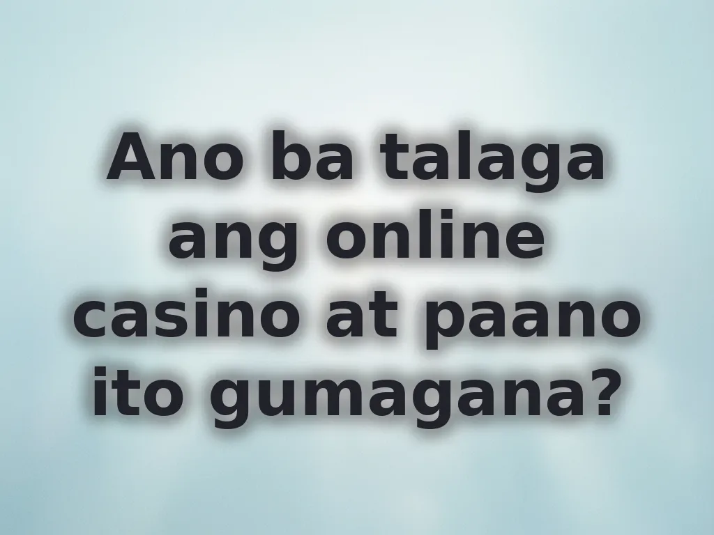 How online casinos work